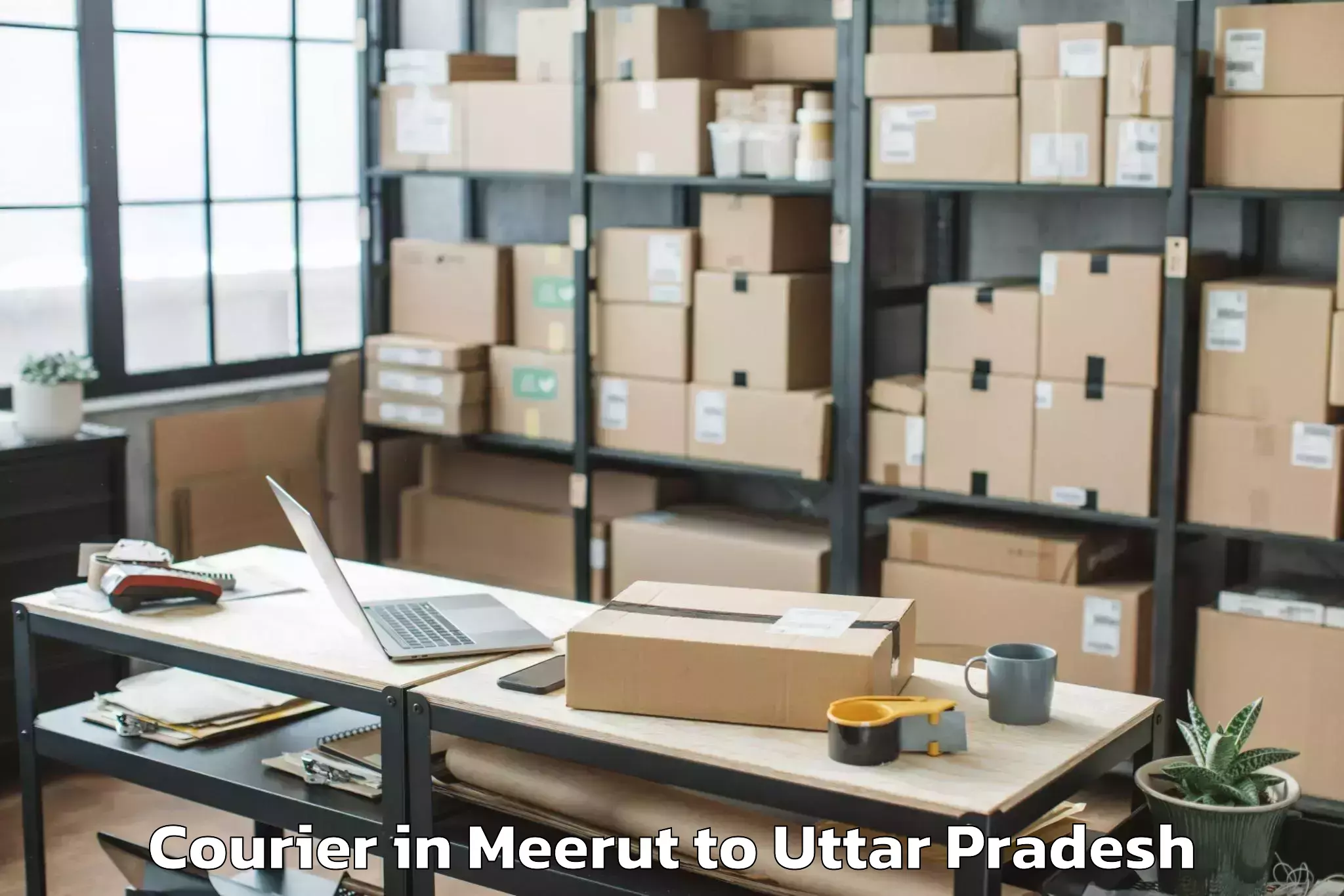 Trusted Meerut to Gursarai Courier